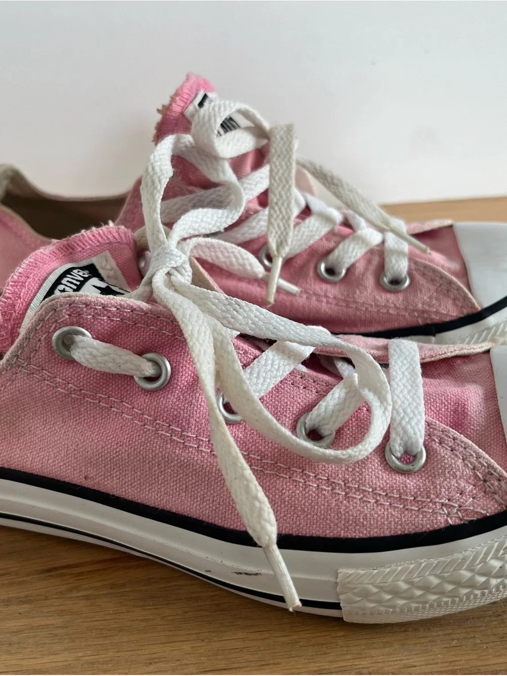 Converse Pink Low Top Sneakers with White Accents